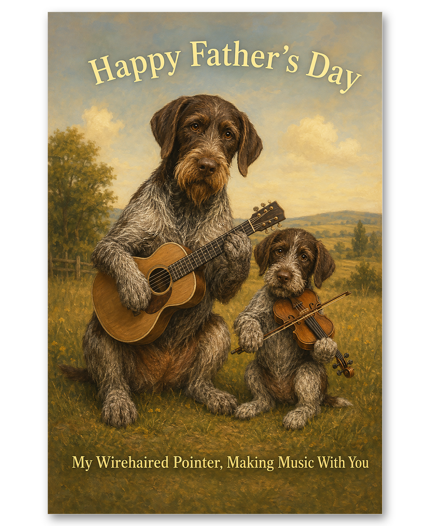 German Wirehaired Pointer Music Partners on Father's Day