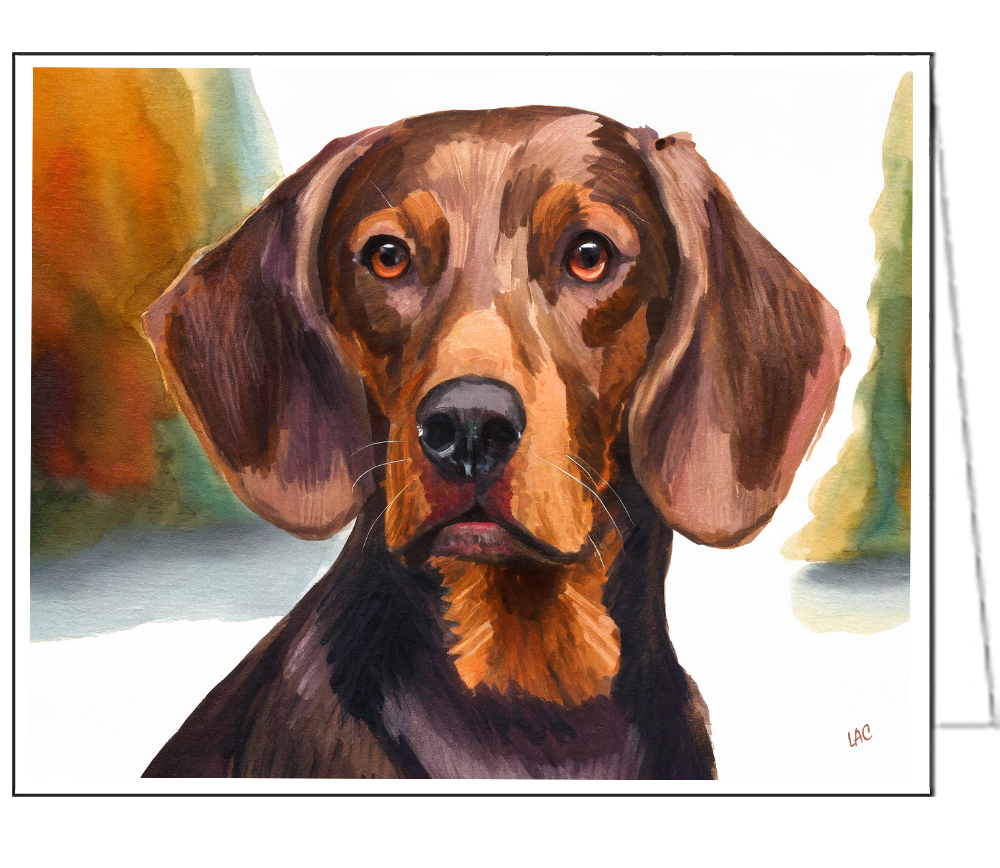 Captivating Hannoverscher Schweisshund Fine Art Notecards - Set of Six