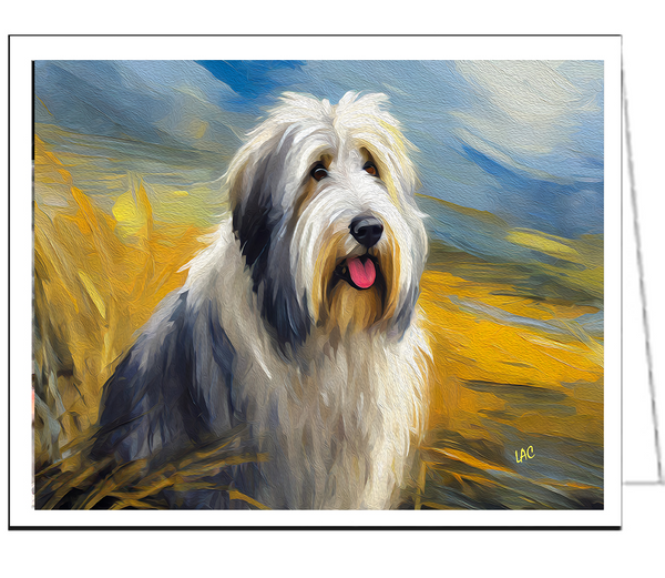 Old English Sheepdog Fine Art Note Cards Set of 6