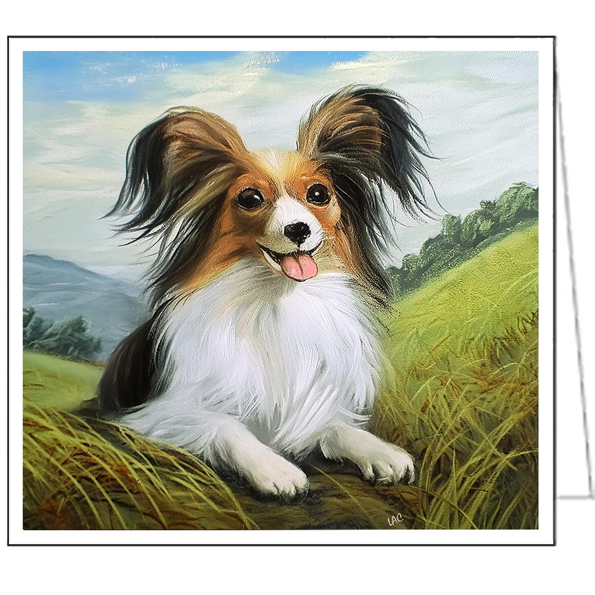 Papillon #2 Fine Art Notecards - Set of Six - 5¼ x 5¼ Inches