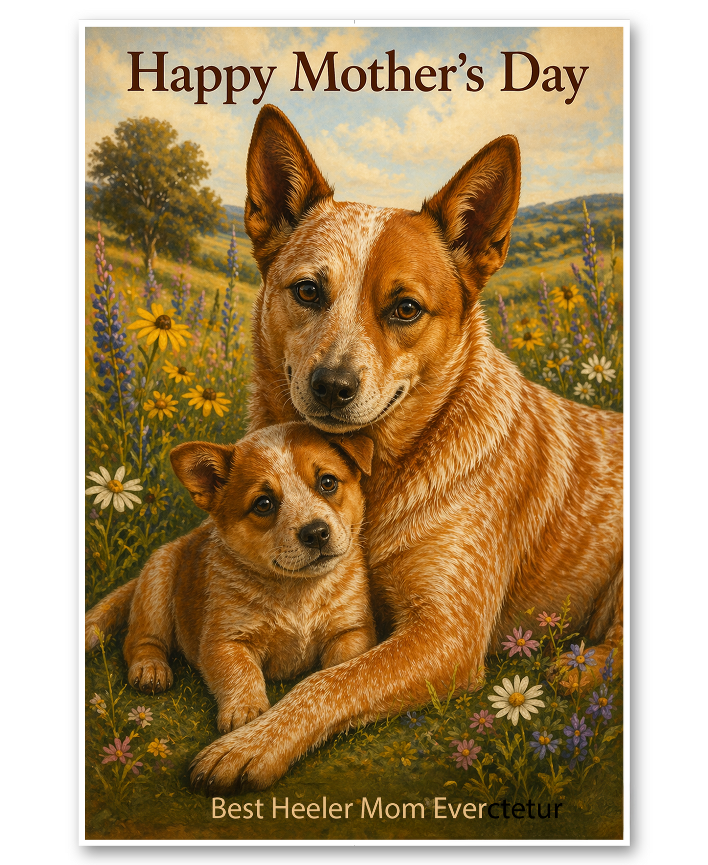 Red Heeler - "Best Heeler Mom Ever" - Mother's Day