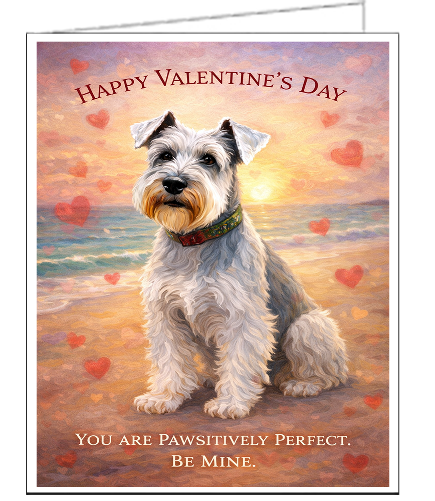 Charming Schnauzer Valentine Card