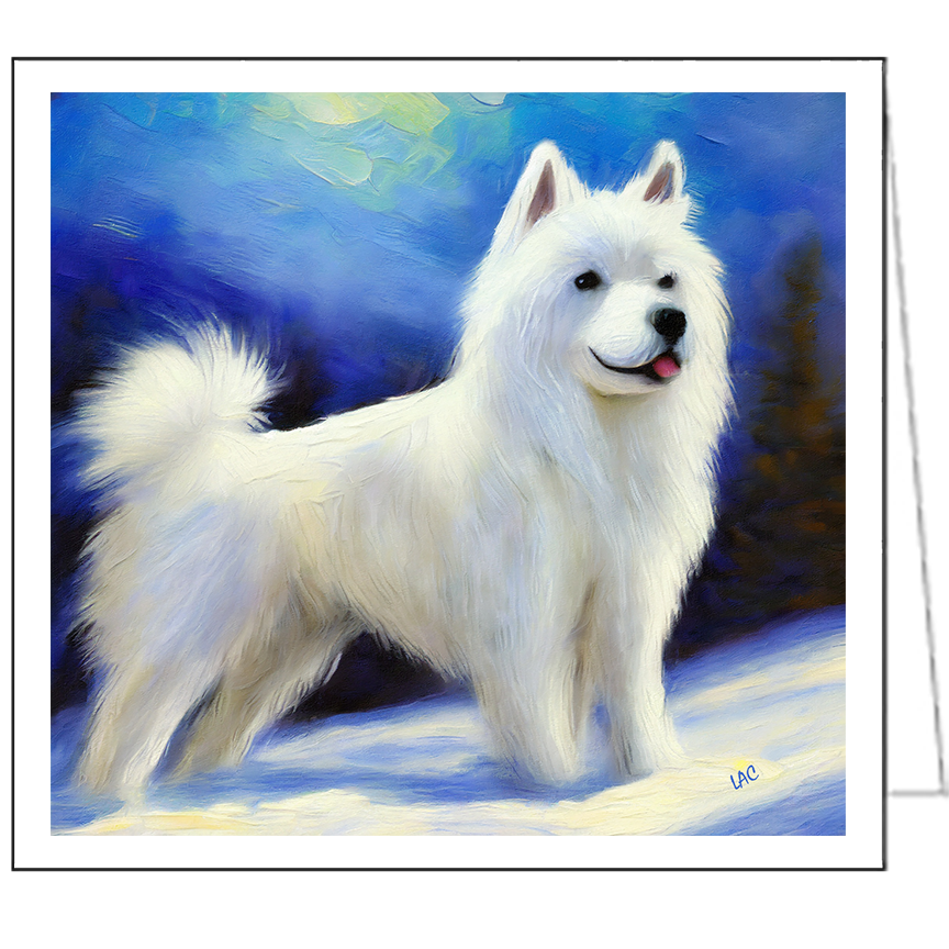 Enchanting American Eskimo Dog Notecards - Set of Six