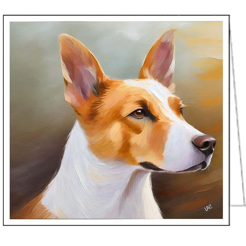 Majestic Canaan Dog of Israel Notecards - Set of Six. 5.25 x 5.25 inches