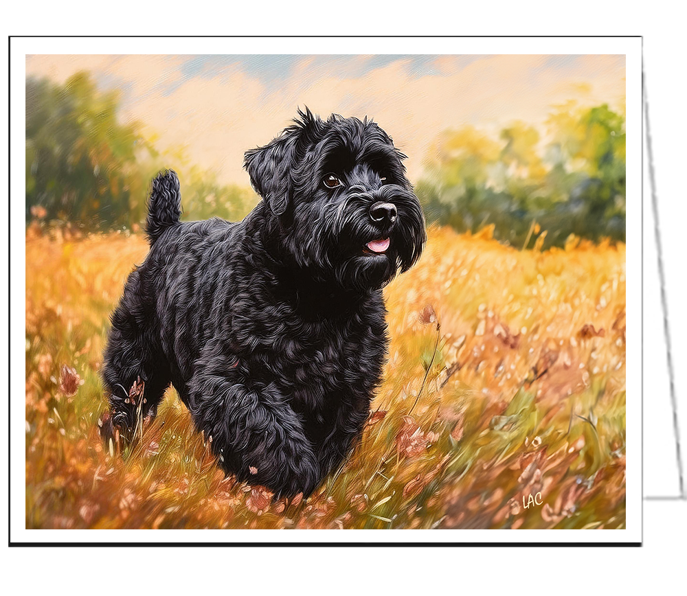 Black Russian Terrier Fine Art Notecards - Set of Six
