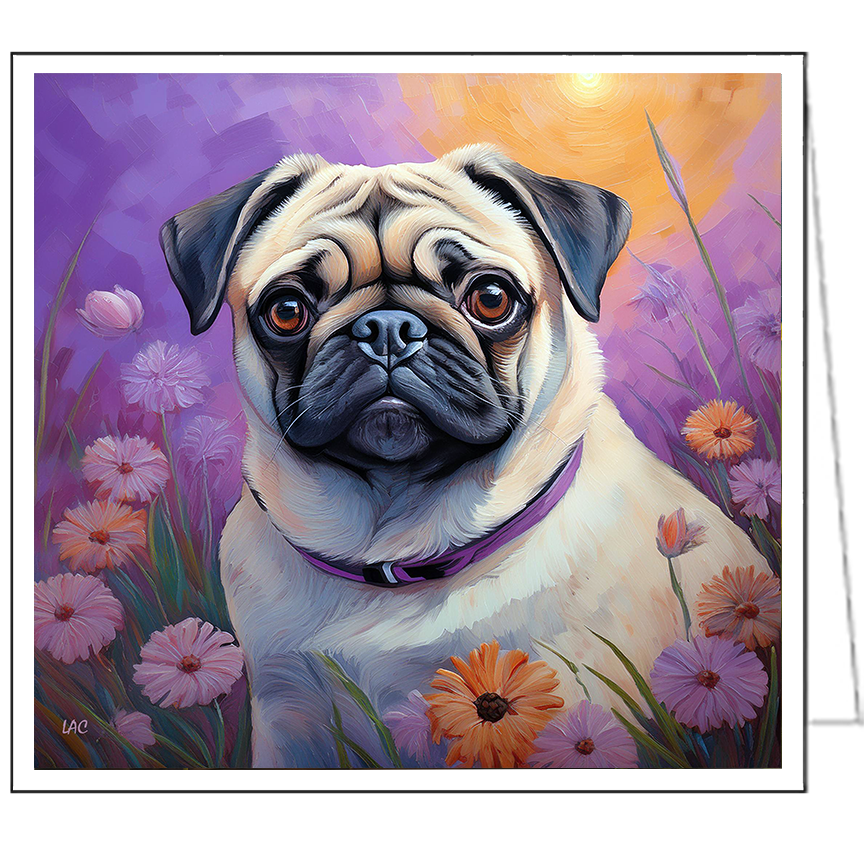 Pug - Fine Art Notecards - Set of Six