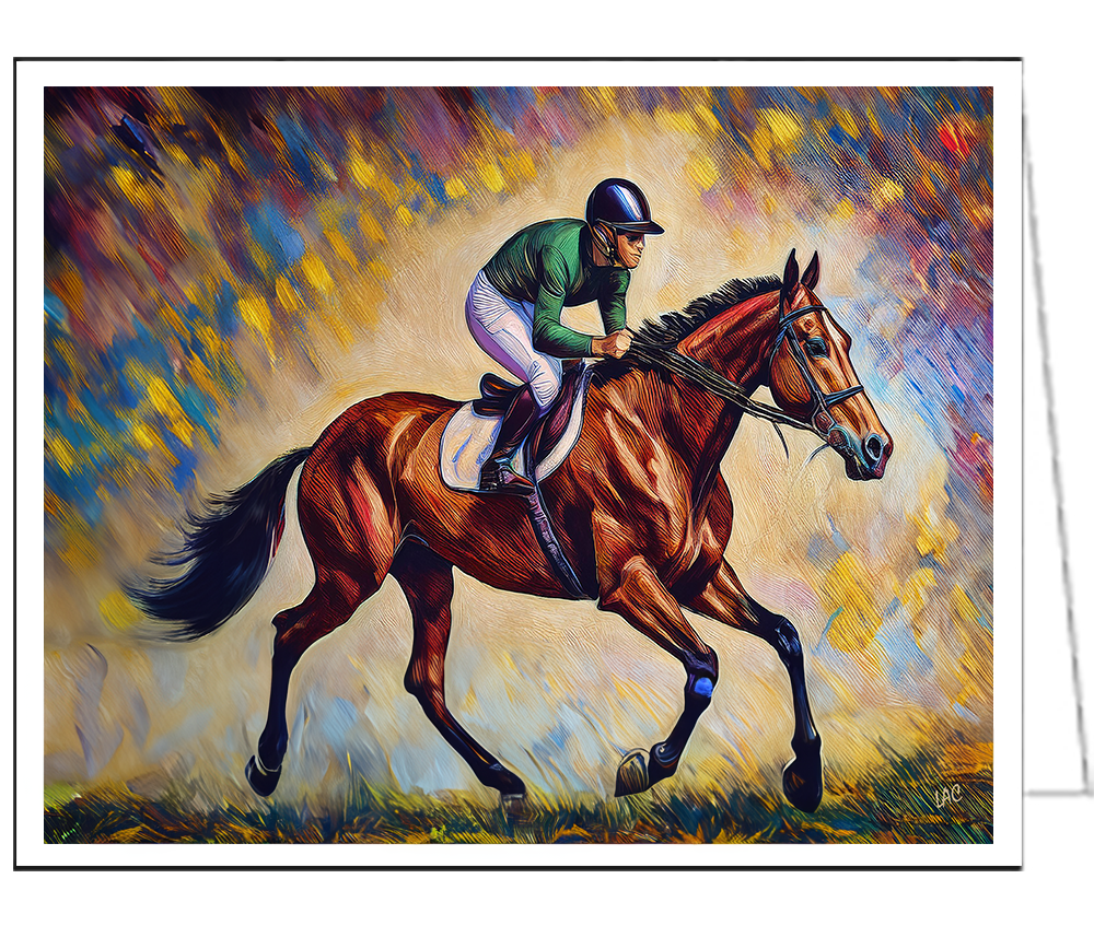 Racehorse - Derby Day Fine Art Notecards Set