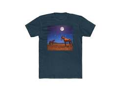 Horses in the Moonlight - Men's Cotton Crew Tee