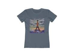 Eiffel Tower Sunset - Women's Slim Fit Ringspun Cotton T-Shirt