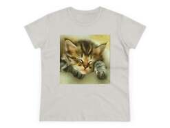 Calico Kitten 'Sleepy Brucie' Women's Midweight Cotton Tee