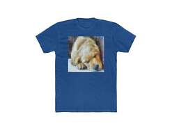 Golden Retriever 'Zuko' Men's Fitted Cotton Crew Tee