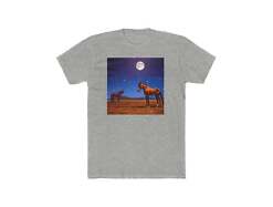 Horses in the Moonlight - Men's Cotton Crew Tee