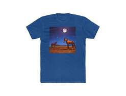 Horses in the Moonlight - Men's Cotton Crew Tee