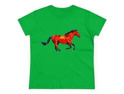 Horse 'Old Red' Women's Midweight Cotton Tee