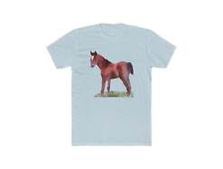 Horse 'Contata' - Men's Fitted Cotton Crew Tee
