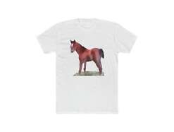 Horse 'Contata' - Men's Fitted Cotton Crew Tee