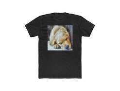 Golden Retriever 'Zuko' Men's Fitted Cotton Crew Tee