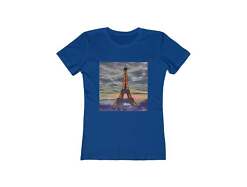 Eiffel Tower Sunset - Women's Slim Fit Ringspun Cotton T-Shirt