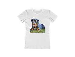 Rottweiler 'Lina' Women's Slim Fit Ringspun Cotton T-Shirt