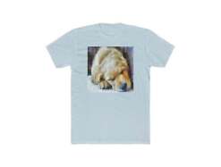Golden Retriever 'Zuko' Men's Fitted Cotton Crew Tee