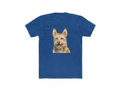 Portuguese Podengo Men's Fitted Cotton Crew Tee