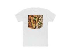 Wide-Eye Cat - Men's Fitted Cotton Crew Tee
