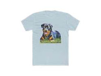 Rottweiler 'Lina' Men's Fitted Cotton Crew Tee