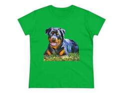 Rottweiler 'Lina; Women's Midweight Cotton Tee