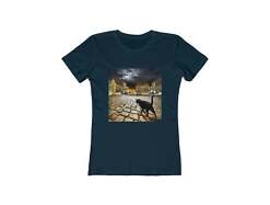 Night Cat Prowling - Women's Slim Fit Ringspun Cotton T-Shirt