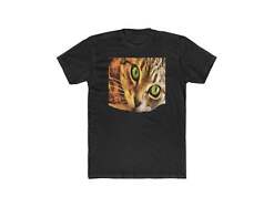 Wide-Eye Cat - Men's Fitted Cotton Crew Tee