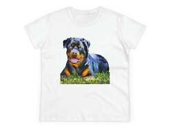Rottweiler 'Lina; Women's Midweight Cotton Tee