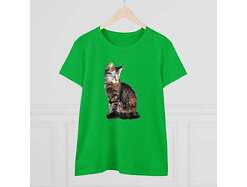 Cats of Greece 'Teris from Tinos' Women's Midweight Cotton Tee