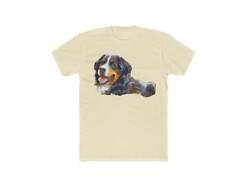 Bernese Mountain Dog - Men's Fitted Cotton Crew Tee