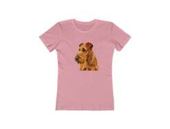 Irish Terrier 'Jocko' Women's Slim Fit Ringspun Cotton T-Shirt