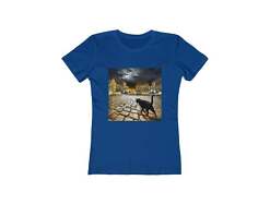 Night Cat Prowling - Women's Slim Fit Ringspun Cotton T-Shirt