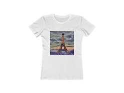 Eiffel Tower Sunset - Women's Slim Fit Ringspun Cotton T-Shirt