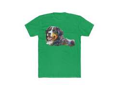 Bernese Mountain Dog - Men's Fitted Cotton Crew Tee