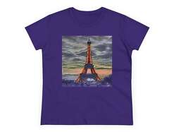 Eiffel Tower Sunset - Women's Midweight Cotton Tee