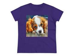 King Charles Spaniel Puppy Women's Midweight Cotton Tee