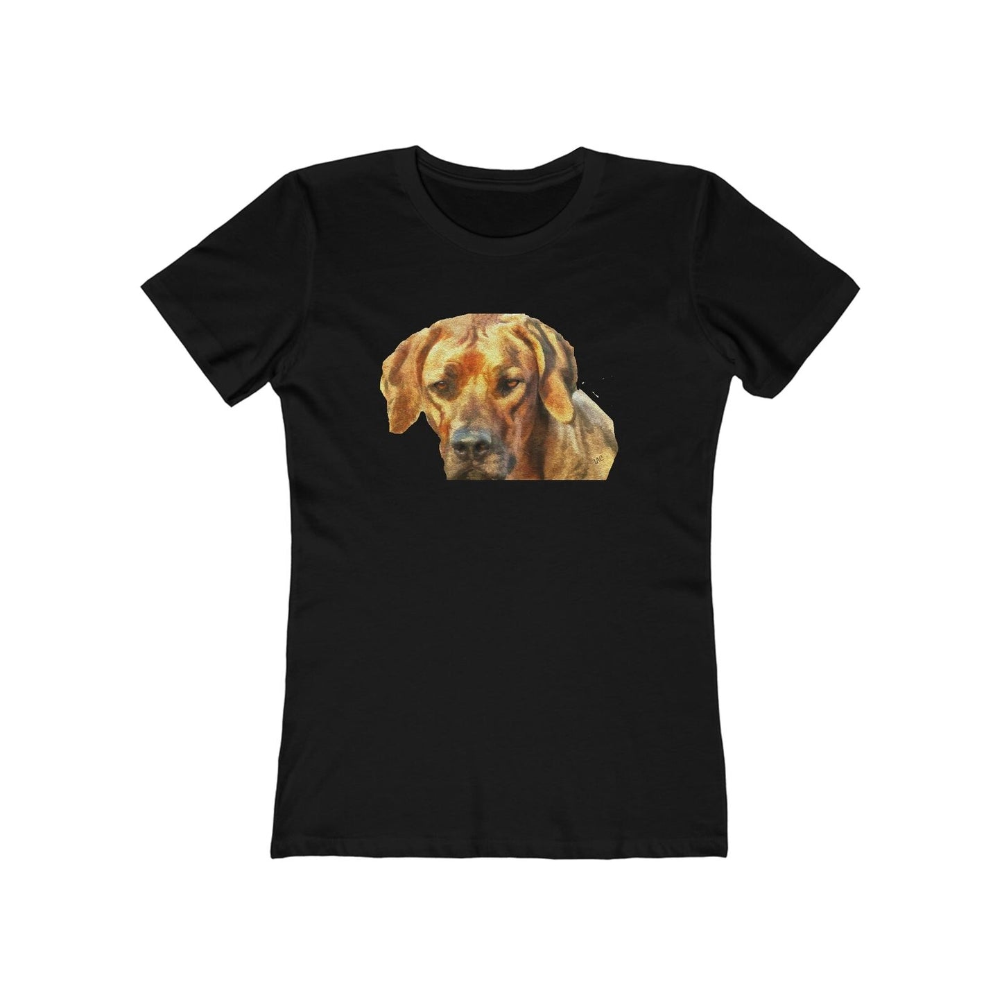Rhodesian Ridgeback 'Zulu' - Women's Slim Fit Ringspun Cotton T-Shirt (Colors: Solid Black)