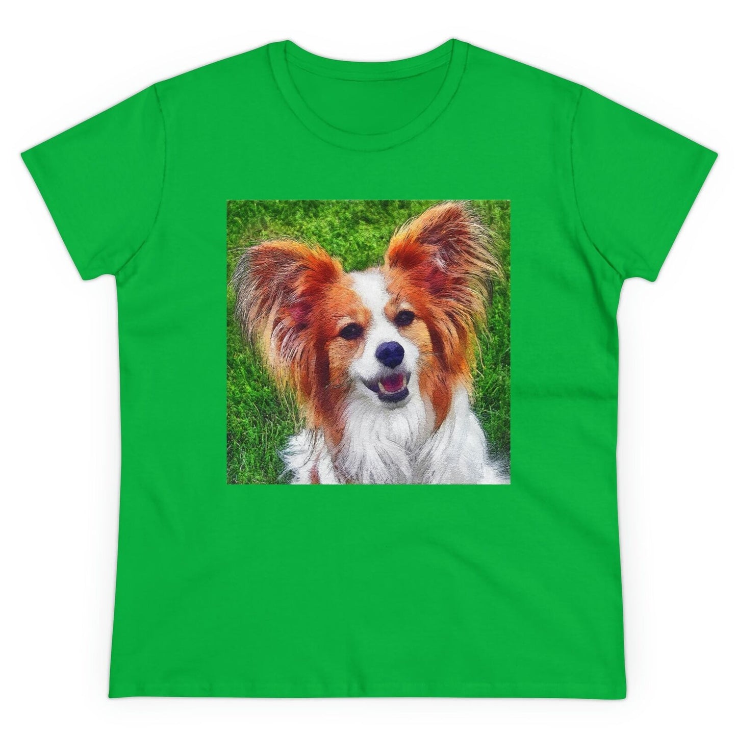 Papillon 'McQueen' Women's Midweight Cotton Tee (Color: Irish Green)