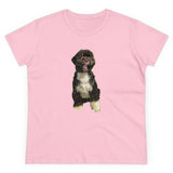 Portuguese Water Dog 'Loco' Women's Midweight Cotton Tee (Color: Light Pink)