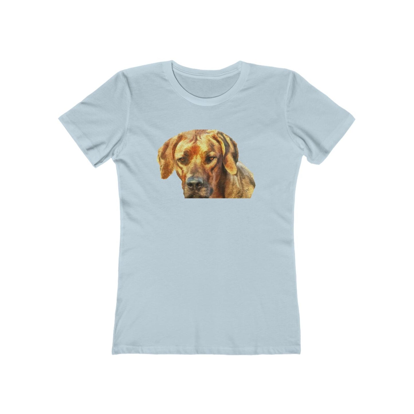 Rhodesian Ridgeback 'Zulu' - Women's Slim Fit Ringspun Cotton T-Shirt (Colors: Solid Light Blue)