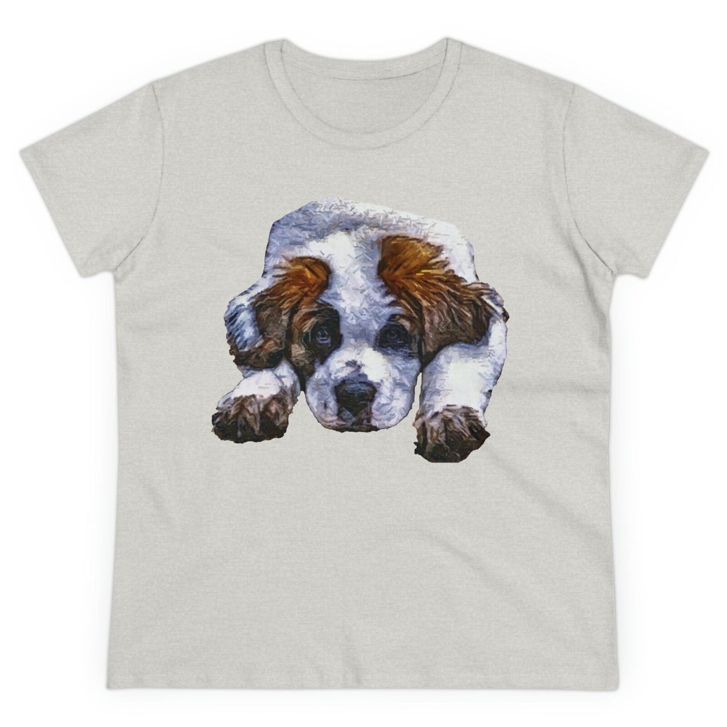 St. Bernard 'SonTuc' Women's Midweight Cotton Tee (Color: Ash)