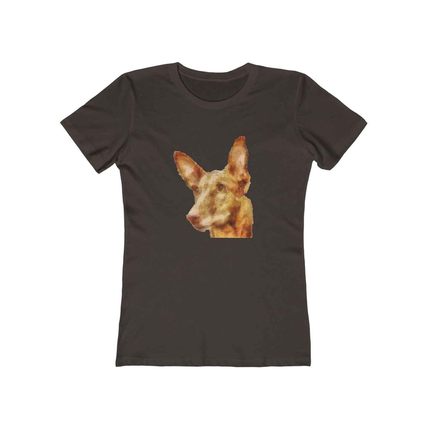 Egyptian Pharaoh Hound - Women's Slim Fit Ringspun Cotton T-Shirt (Colors: Solid Dark Chocolate)