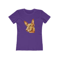 Egyptian Pharaoh Hound - Women's Slim Fit Ringspun Cotton T-Shirt (Colors: Solid Purple Rush)