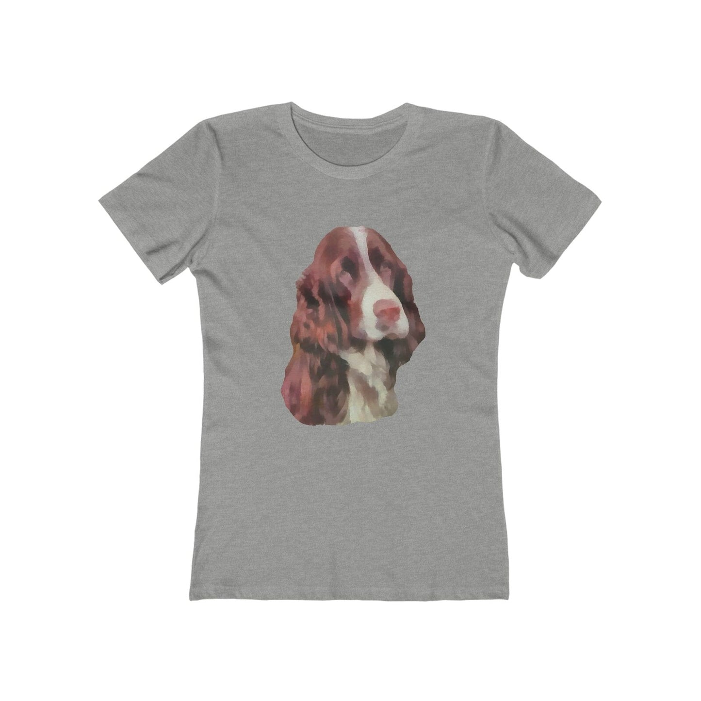 English Springer Spaniel - Women's Slim Fit Ringspun Cotton T-Shirt (Colors: Heather Grey)