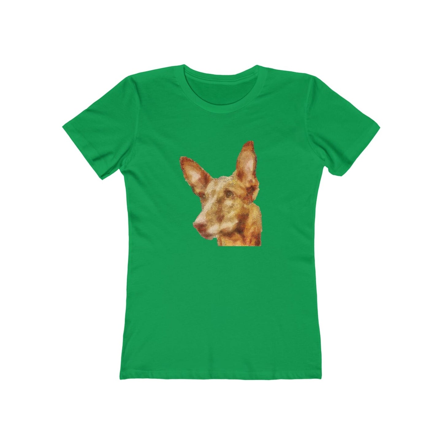 Egyptian Pharaoh Hound - Women's Slim Fit Ringspun Cotton T-Shirt (Colors: Solid Kelly Green)
