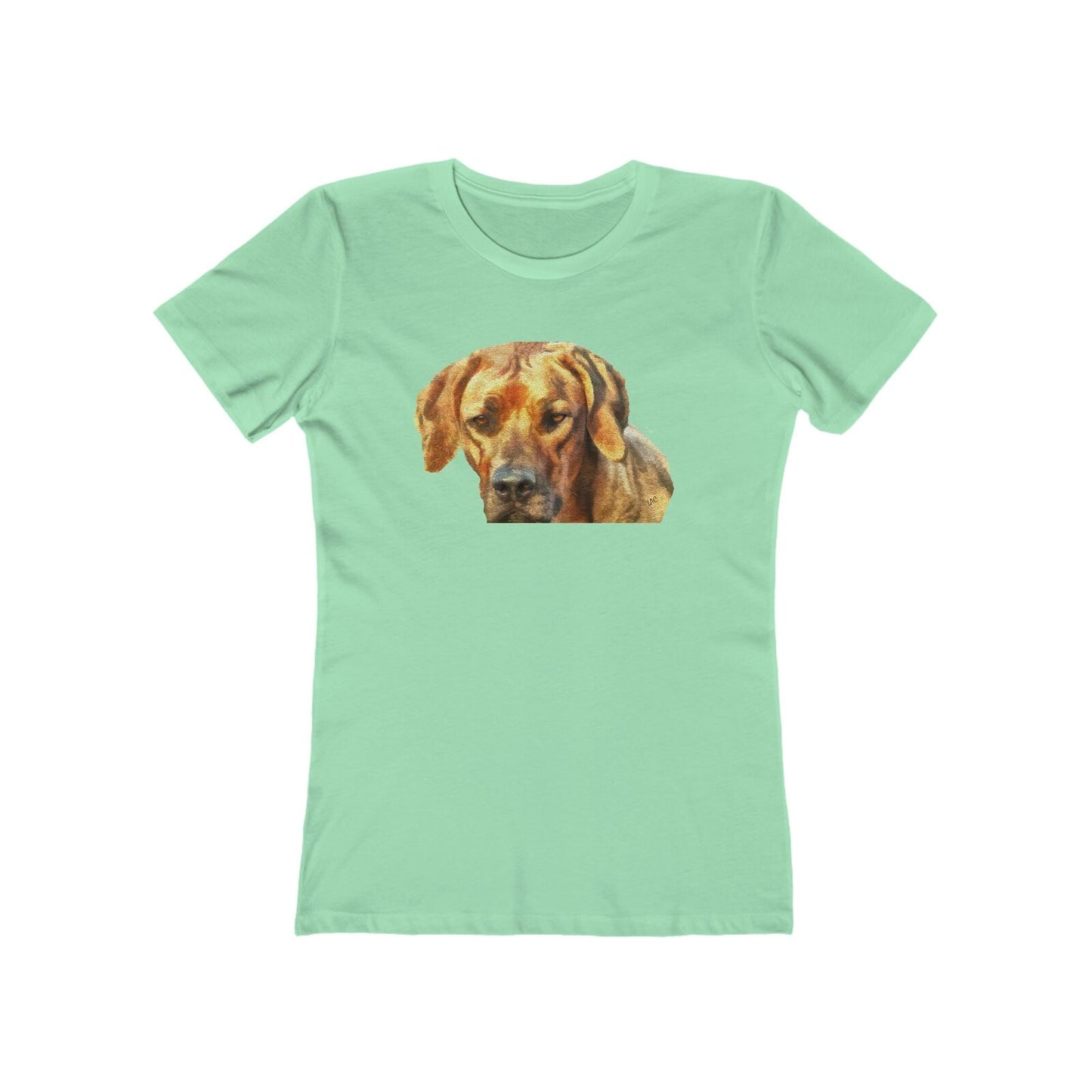 Rhodesian Ridgeback 'Zulu' - Women's Slim Fit Ringspun Cotton T-Shirt (Colors: Solid Mint)