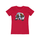St. Bernard 'Sontuc' - Women's Slim Fit Ringspun Cotton T-Shirt (Colors: Solid Red)